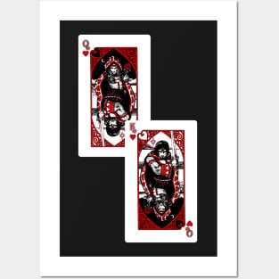 Queen and King of Hearts Posters and Art